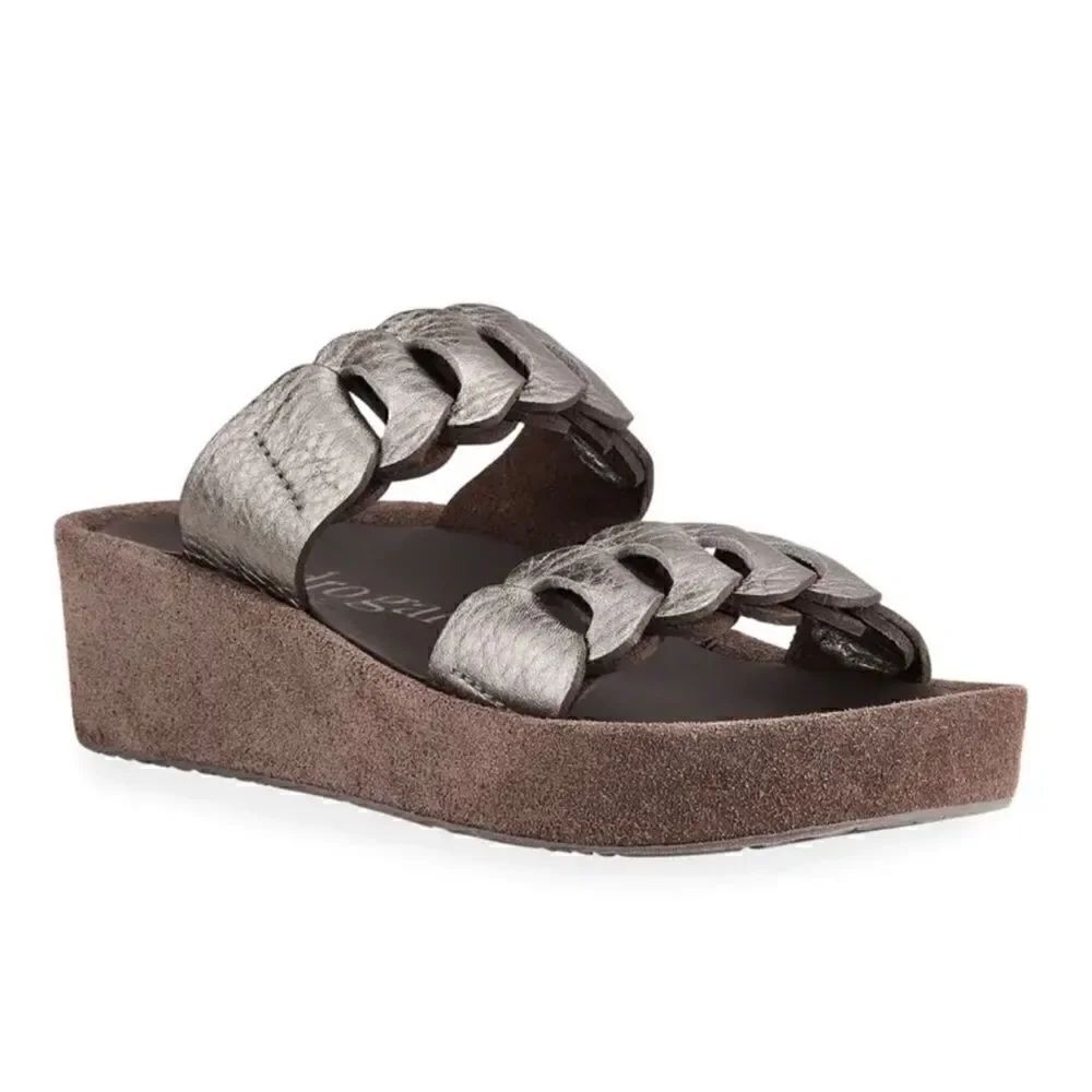Pedro Garcia Leona Sandals Metallic Pewter
Leather Size 39/9